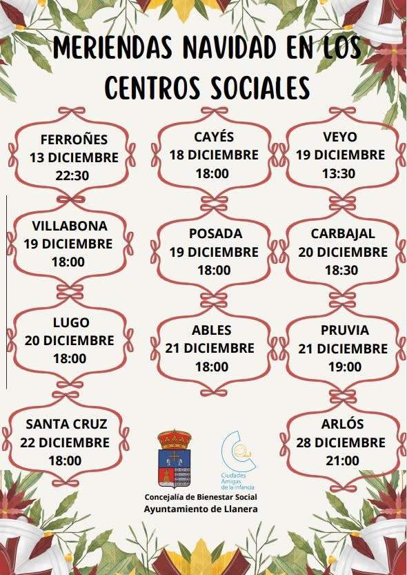 Cartel Meriendas de Navidad
